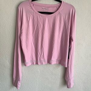 Bebe Sport Woman Pink Long Sleeve Sweatshirt , Size Large
